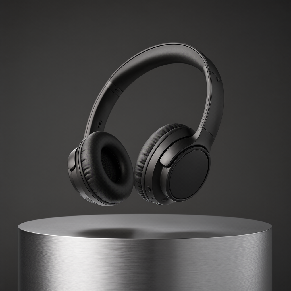 Original headphone product photograph used as the reference for the material/color editing + product fidelity test.