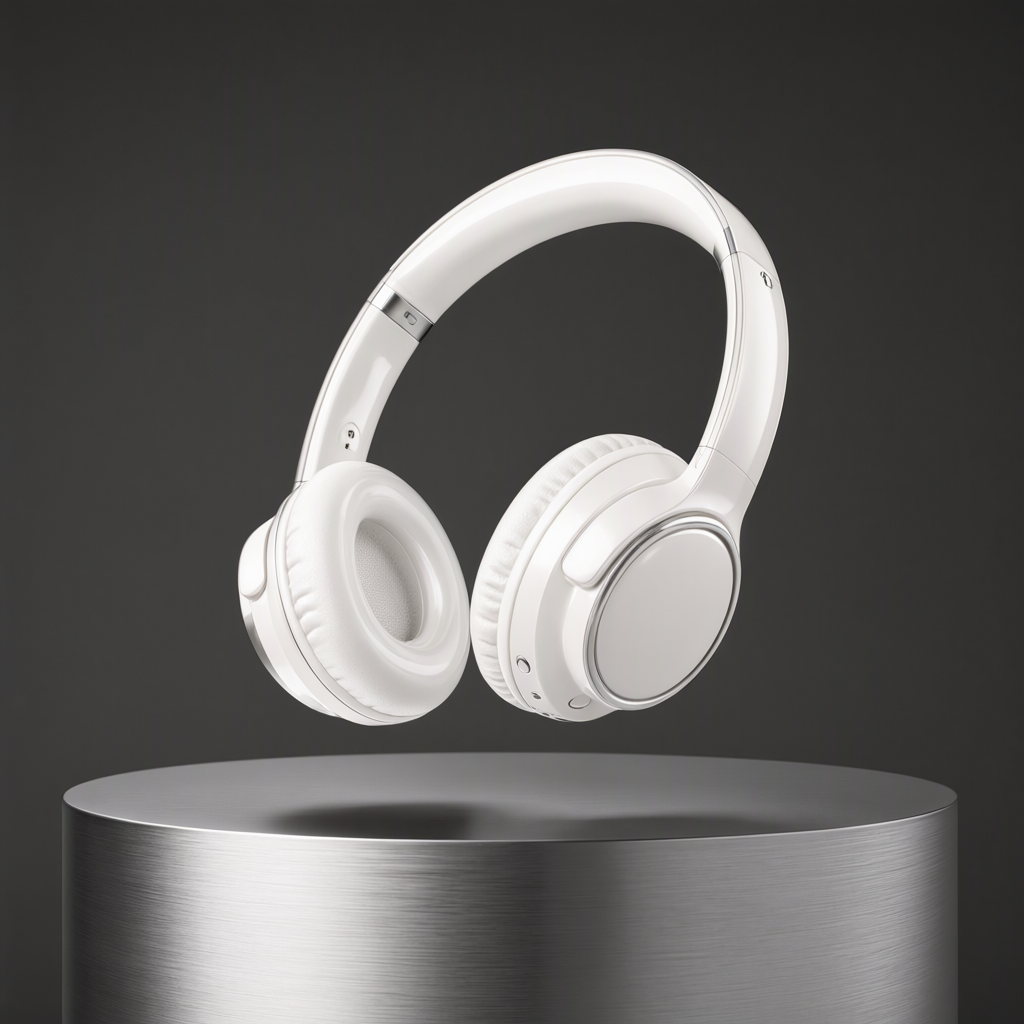 Qwen Image 2.1 edited result for the material/color editing + product fidelity test using the headphone product photograph.